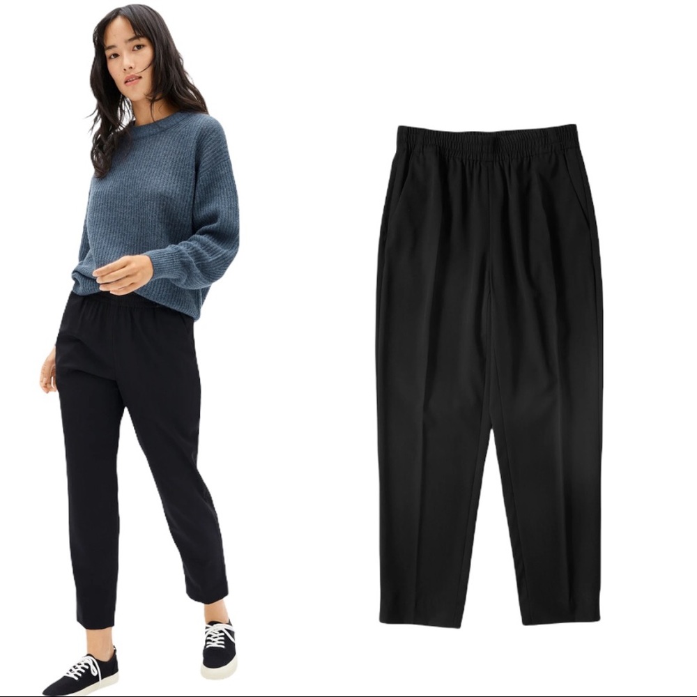 Everlane The Italian GoWeave Easy Pant Black 16